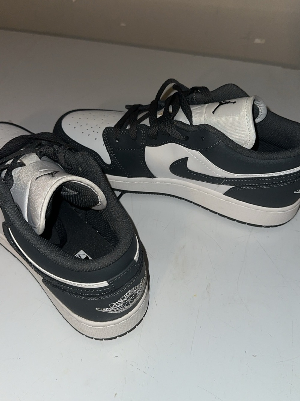 Nike Kids' Black and White Low Basketball Sneakers